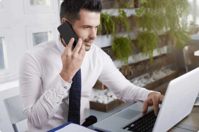 A person talking with phone